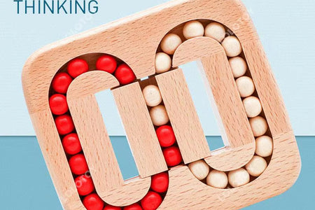 Wooden Puzzle Ball Toys Luban Lock for Children Educational Early Education Rolling Magical Bean Cube Balls