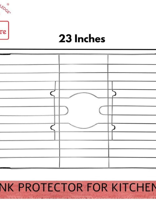 Load image into Gallery viewer, Kitchen Sink Protector, Stainless Steel Grid Design: 23”W X 14-3/8”L Extra Large Sink Rack - Handy In-Sink Dish Drying Rack - Fits Farmhouse Sink, Large and Extra-Large Sinks
