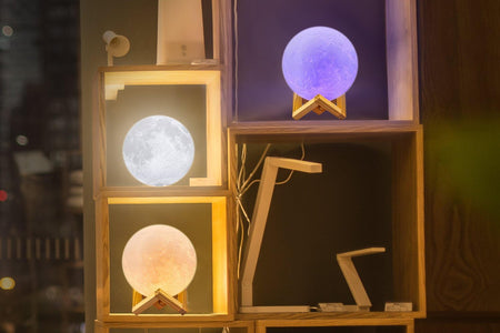 Moon Lamp, 16 Colors LED Night Light for Kids 3D Printing Moon Light with Stand& Remote/Touch Control & Timing, Moon Light Lamp for Kid Friend Birthday Gifts, Room Decor (Diameter 4.8 INCH)