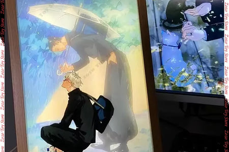 Jujutsu Kaisen Led Photo Frame Light Anime Figure Deco Frame Art Painting Design Night Lamp Cartoon Anime Gojo Satoru Light