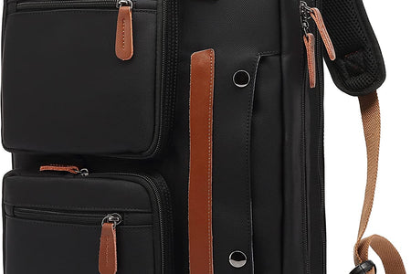 3 in 1 Laptop Bag for Men, 17.3 Inch Work Bags for Men, Laptop Backpack, Briefcases, Messenger Bag, Computer Bags for Laptops for Men Women, Black